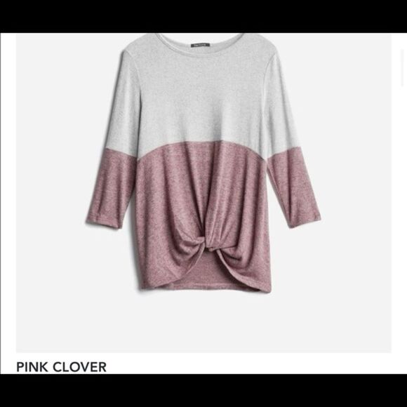 PINK CLOVER Denver Front Twist Brushed Knit Top Dark Pink XS Stitch Fix NWT - Picture 1 of 4